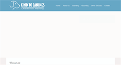 Desktop Screenshot of kindtocanines.com