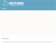 Tablet Screenshot of kindtocanines.com